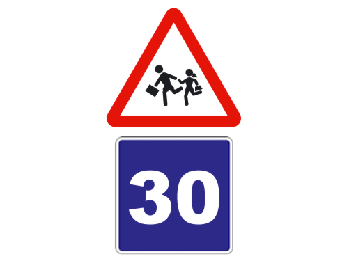 Con esta señalización, ¿a qué velocidad debe circular?