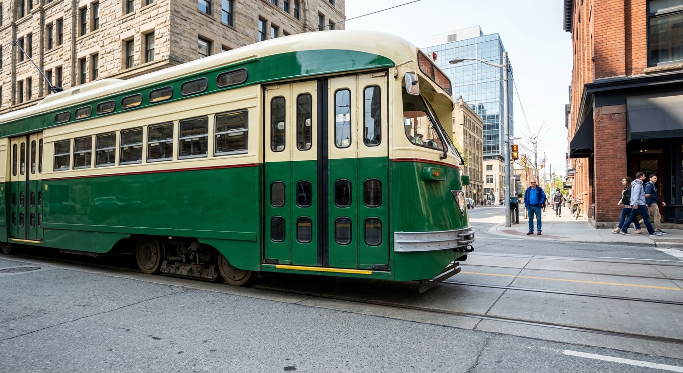 ¿Por qué lado debe efectuarse el adelantamiento a un tranvía que circula por la parte central de una vía con doble sentido de circulación?