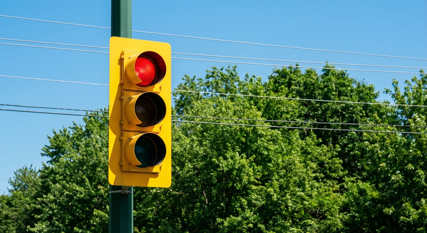 ¿Qué luz de un semáforo exige al conductor la detención de su vehículo, siempre que pueda hacerlo en condiciones de seguridad?
