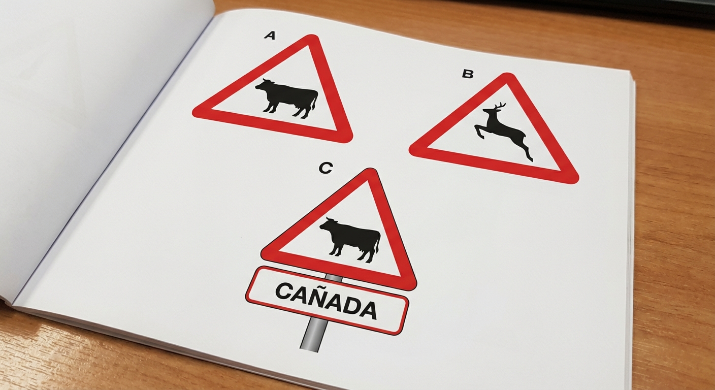 ¿Cuál de estas señales concede la prioridad de paso a los animales?