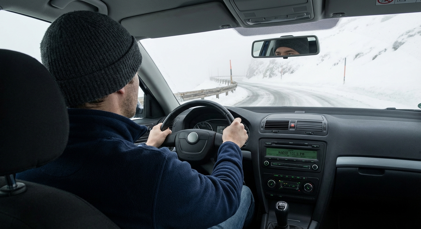 Hay hielo en la vía. ¿Qué debe hacer?