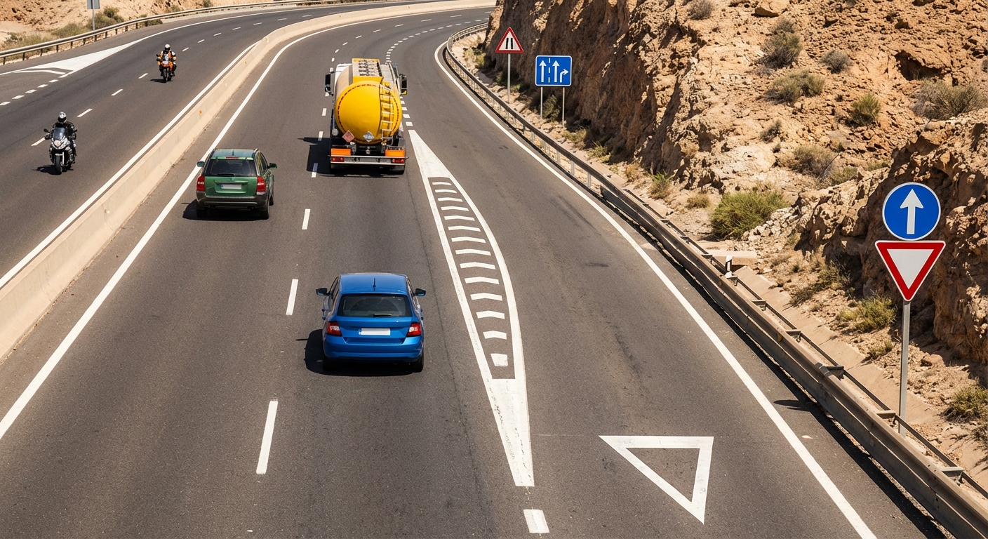 Si al circular por un carril de aceleración fuera necesario detenerse para cumplir con la obligación de ceder el paso, ¿en qué punto del mismo debe realizarse la detención?