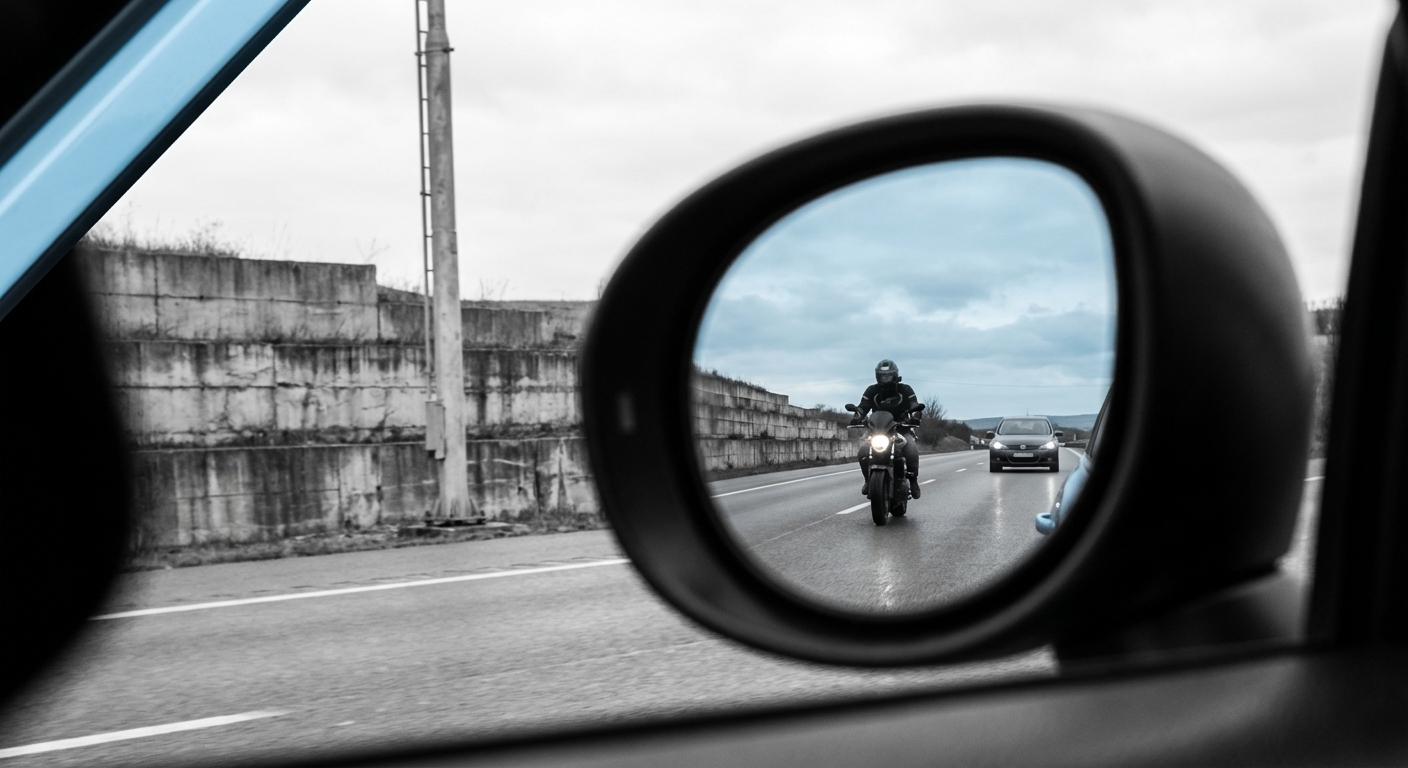Al realizar la maniobra de adelantamiento a un camión en una vía fuera de poblado, el conductor de una motocicleta debe mantener obligatoriamente...
