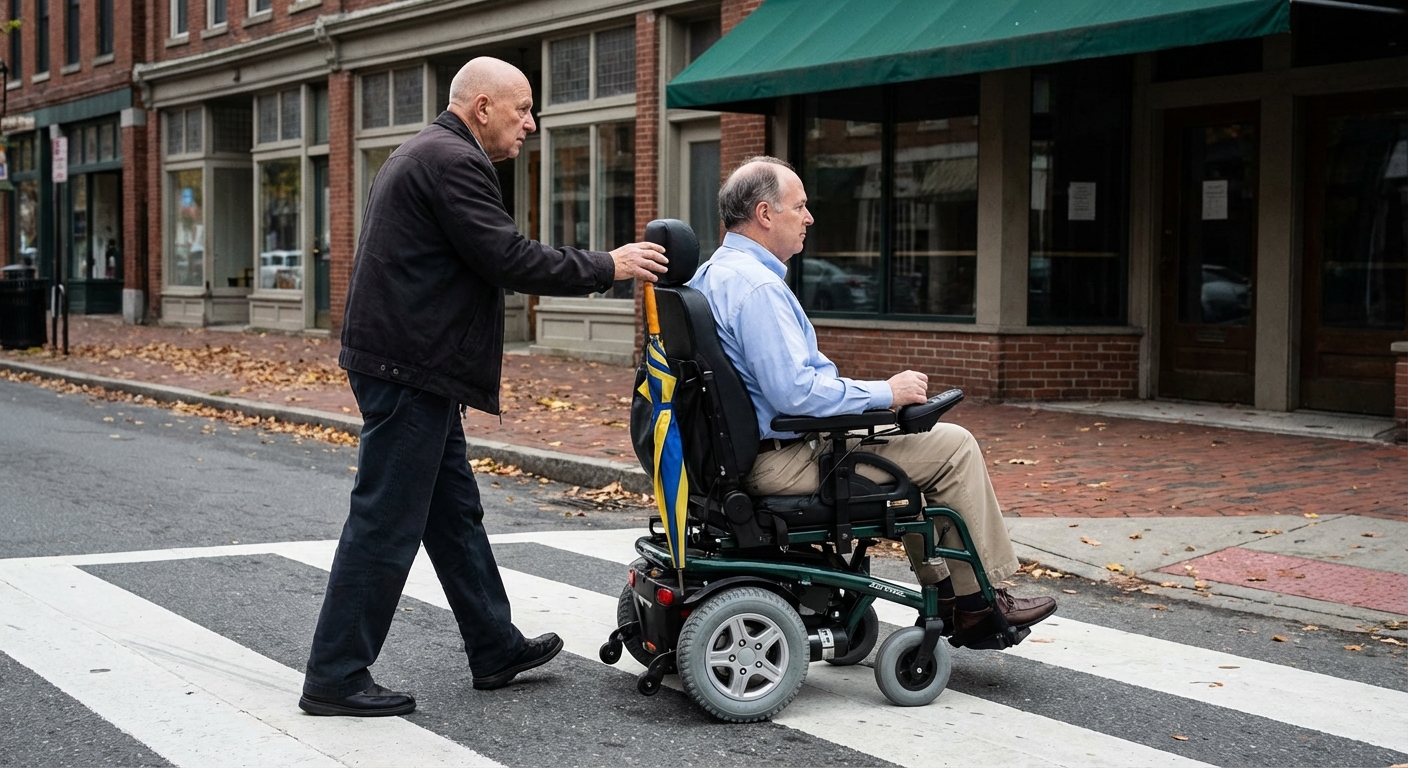 ¿Está permitido que una persona en silla de ruedas se desplace por el arcén?