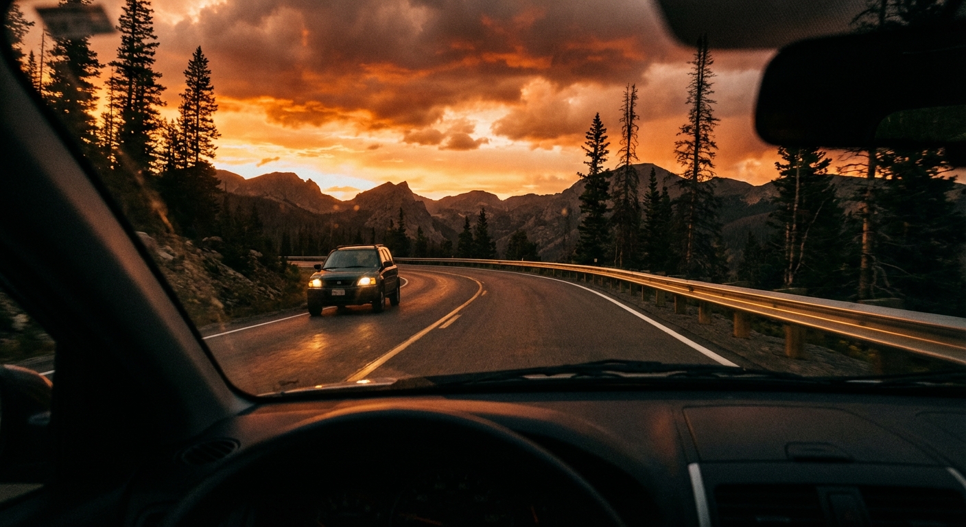 ¿Qué alumbrado debe dejar activado si su vehículo se encuentra inmovilizado durante la noche en el arcén de esta vía?