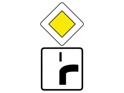 En una intersección indicada con esta señal, ¿tiene preferencia de paso si va a seguir de frente?