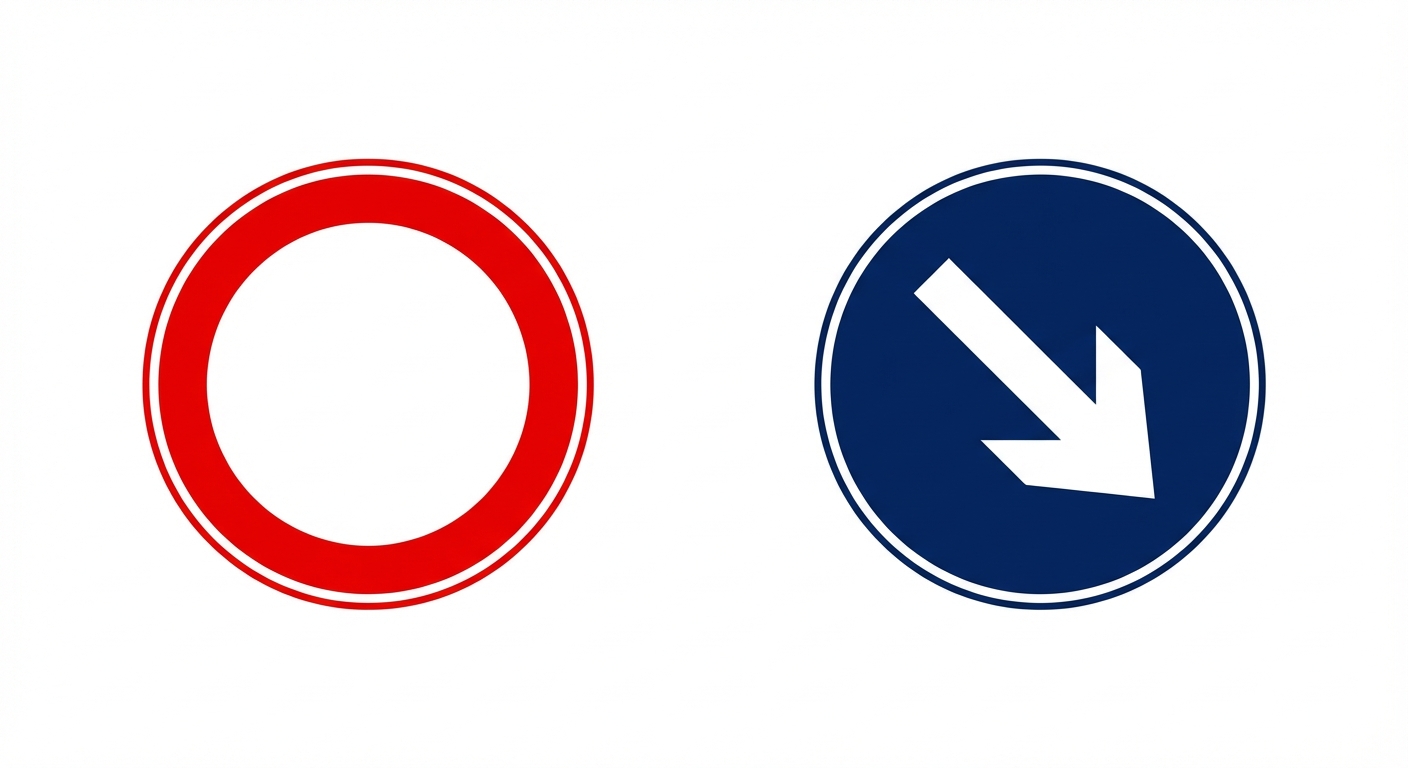 Cuando encuentre estas señales, ¿qué debe hacer?