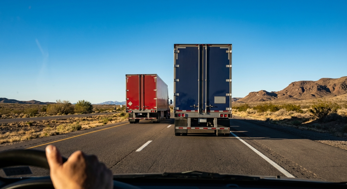 En una vía con un carril para cada sentido, delimitados por una línea discontinua, al pretender adelantar, otro vehículo que ya está adelantando, impide la visibilidad hacia delante. ¿Qué debe hacer?