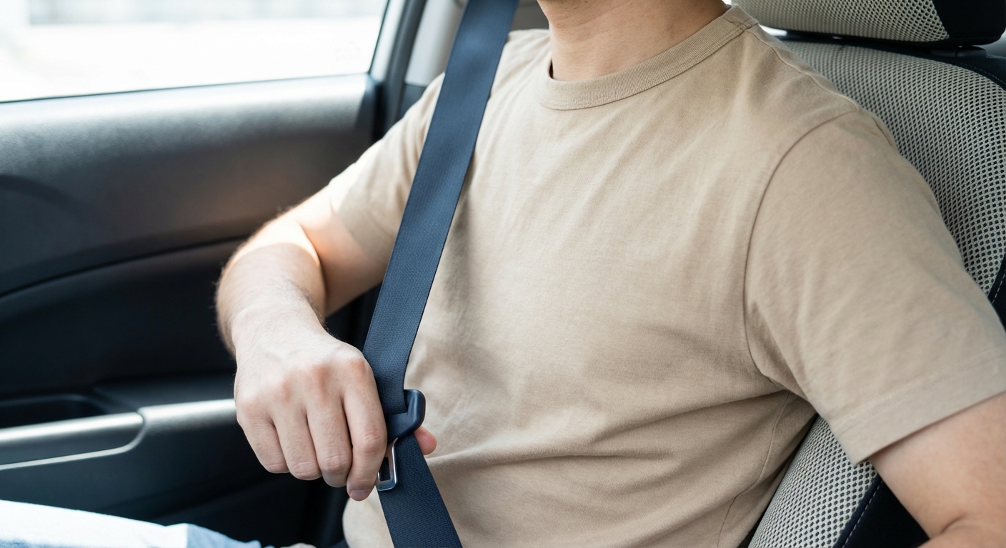 Para que el cinturón de seguridad cumpla correctamente su función protectora, debe quedar ajustado de la siguiente manera: