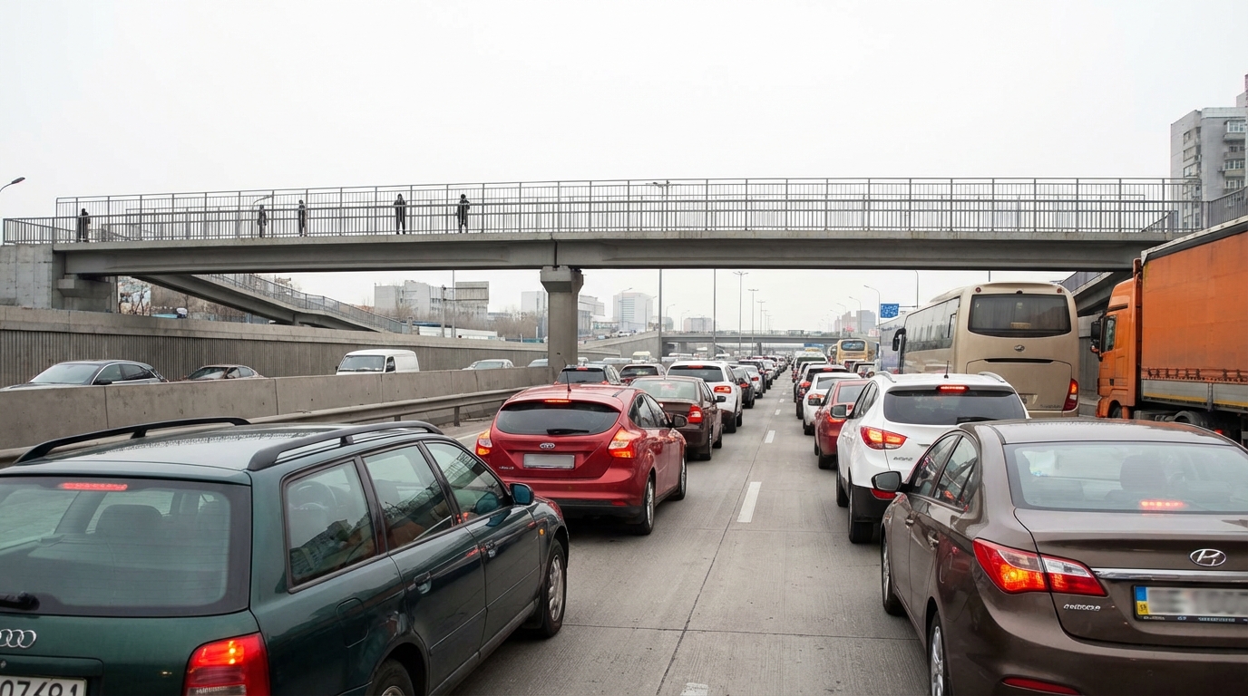 Si circula en esta vía con tráfico denso, no puede cambiar de carril para ...