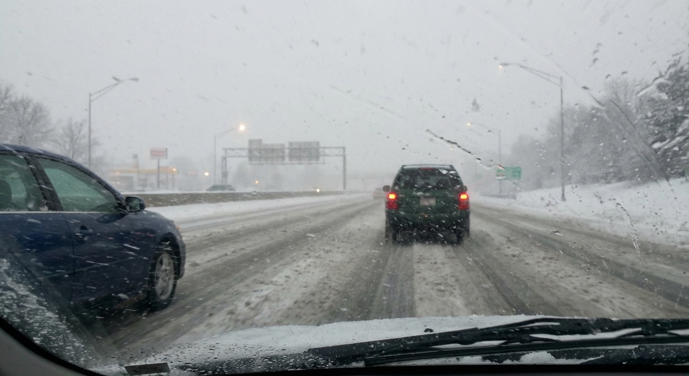Si la calzada se encuentra nevada, ¿resulta conveniente circular siguiendo las rodadas dejadas por otros vehículos?