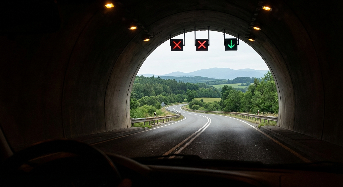 Debido al tráfico, lleva detenido más de dos minutos en el interior de un túnel, ¿qué medida de seguridad debe tomar?