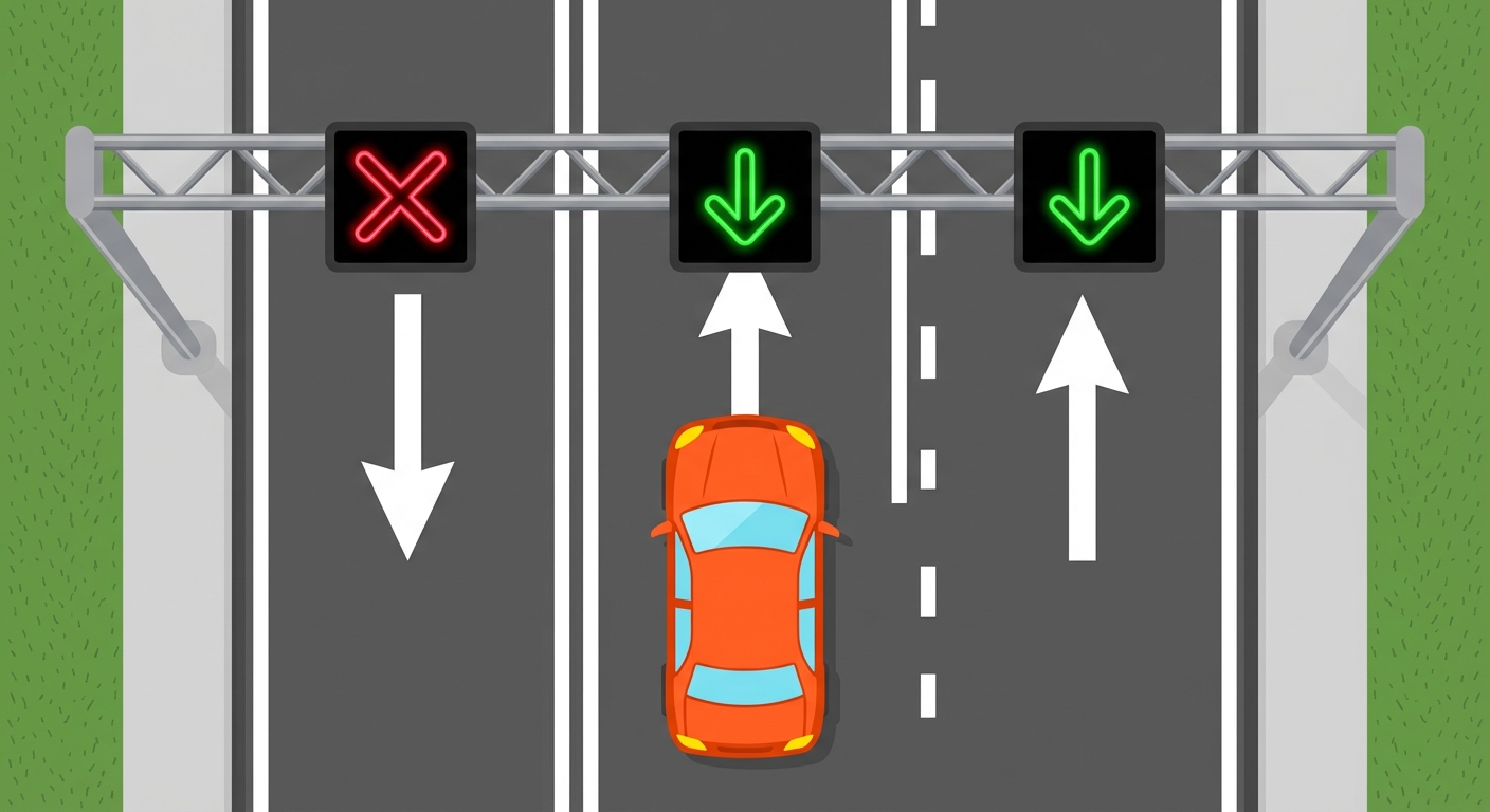 ¿Tienen permitida la circulación los camiones por un carril reversible?
