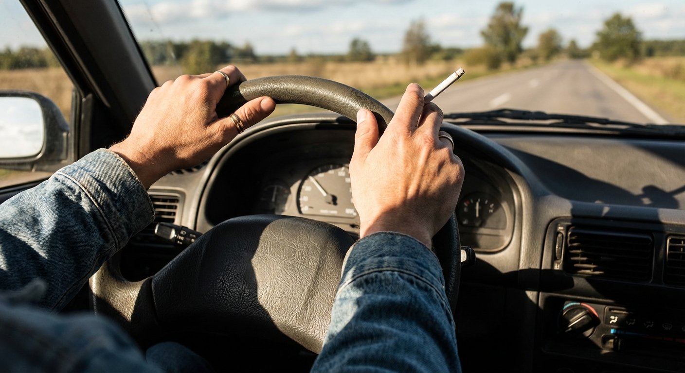 Fumar mientras conduce, ¿puede afectar a la conducción?