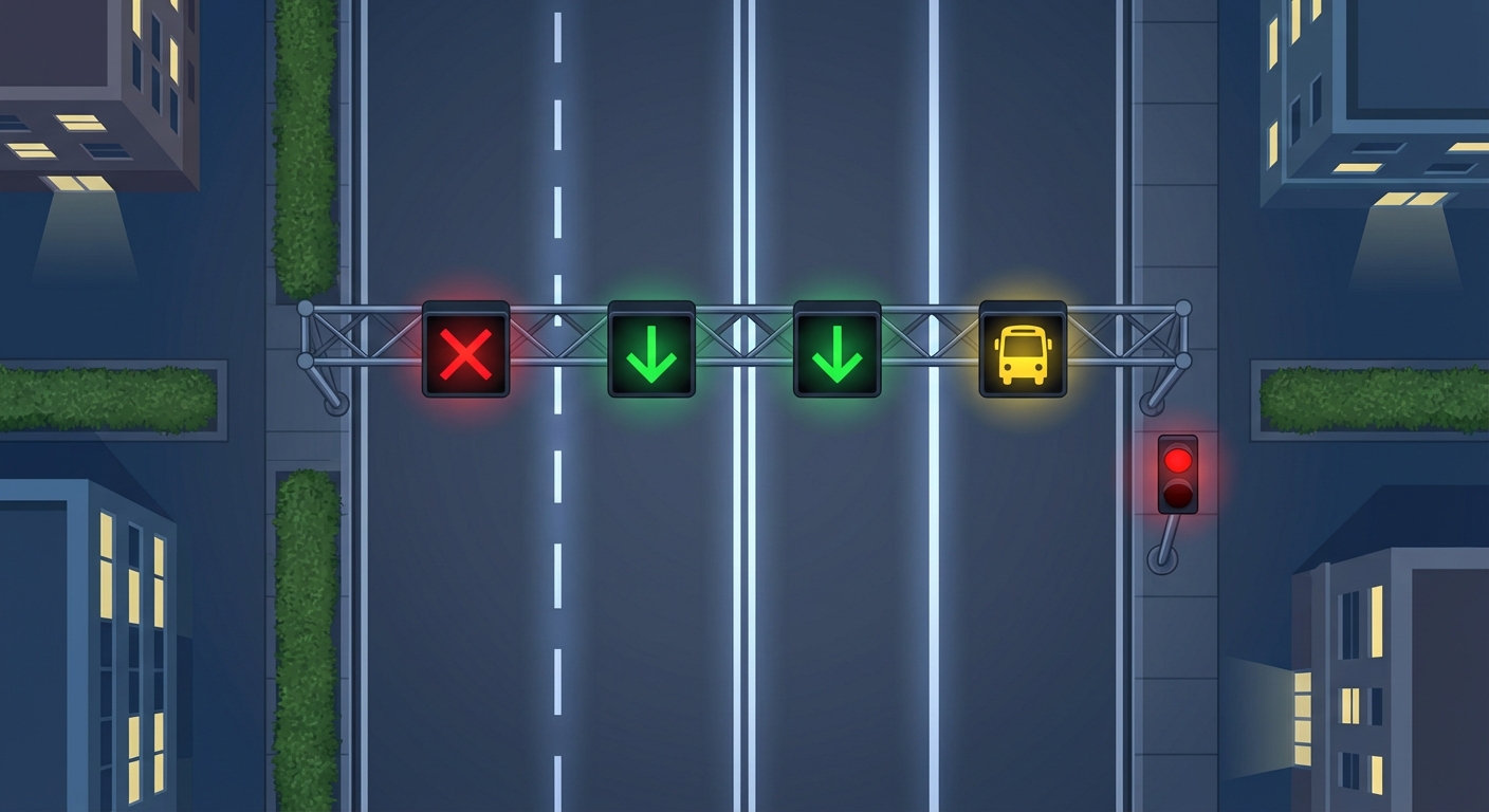Si al circular por un carril regulado por semáforos se encuentra una flecha verde encendida en el semáforo cuadrado y un semáforo circular en rojo, ¿qué acción es obligatoria realizar?