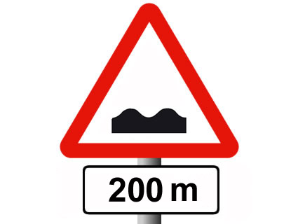 Este panel se coloca debajo de una señal de peligro para indicar...