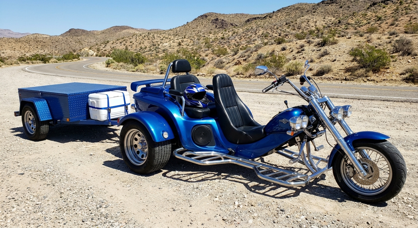 ¿Está autorizada la circulación de un vehículo de tres ruedas que lleve enganchado un remolque?