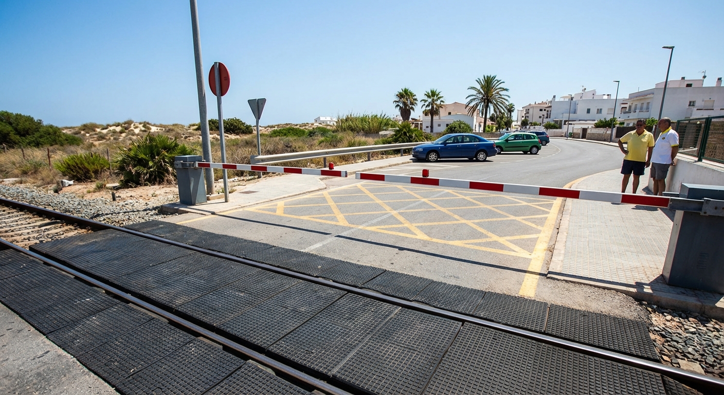 ¿Le está permitido penetrar en un paso a nivel cuando las barreras están en movimiento?