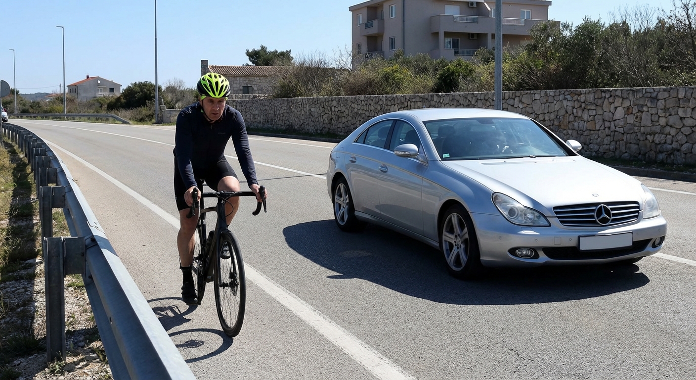 El ciclista de la fotografía, ¿circula correctamente?