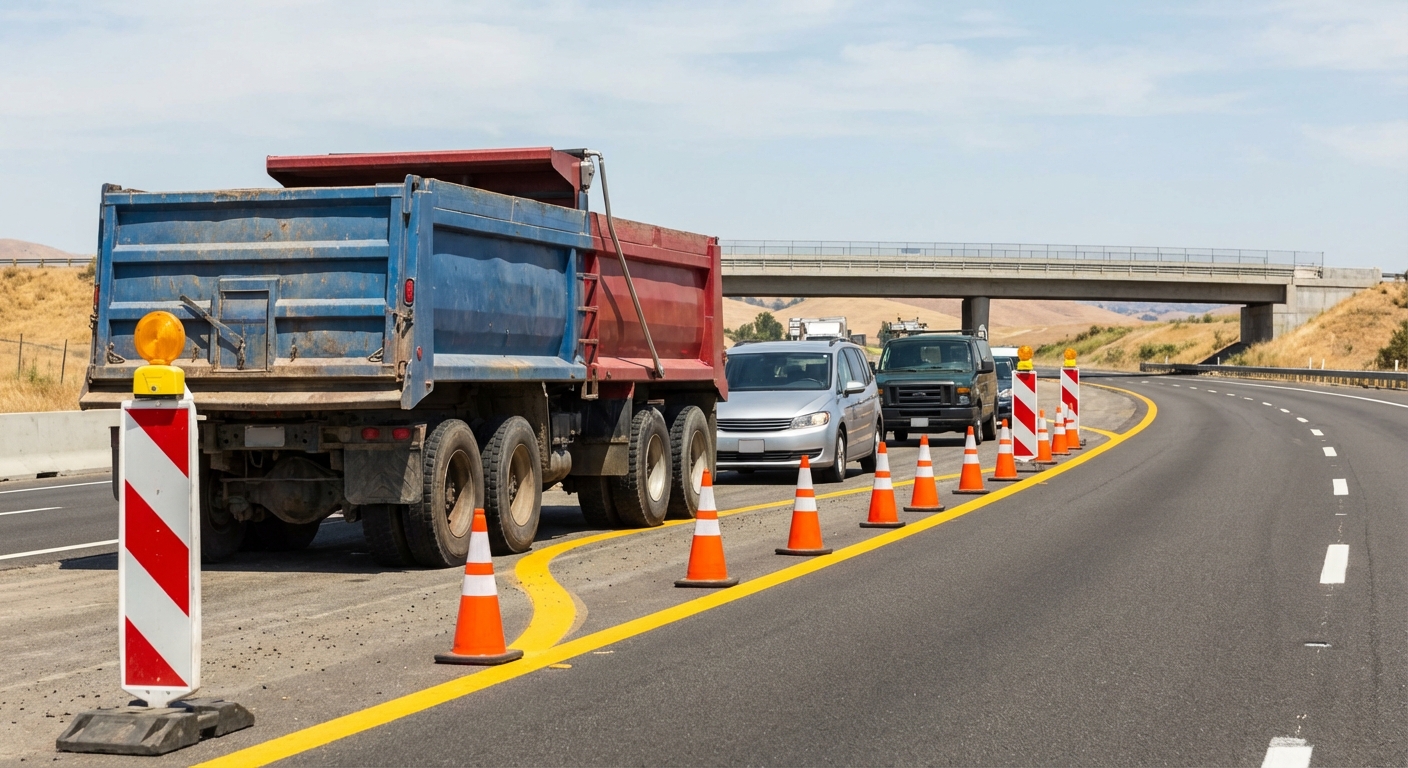 ¿Sobre cuál de los siguientes vehículos tienen preferencia de paso los camiones en tramos de obras y estrechamientos no señalizados?