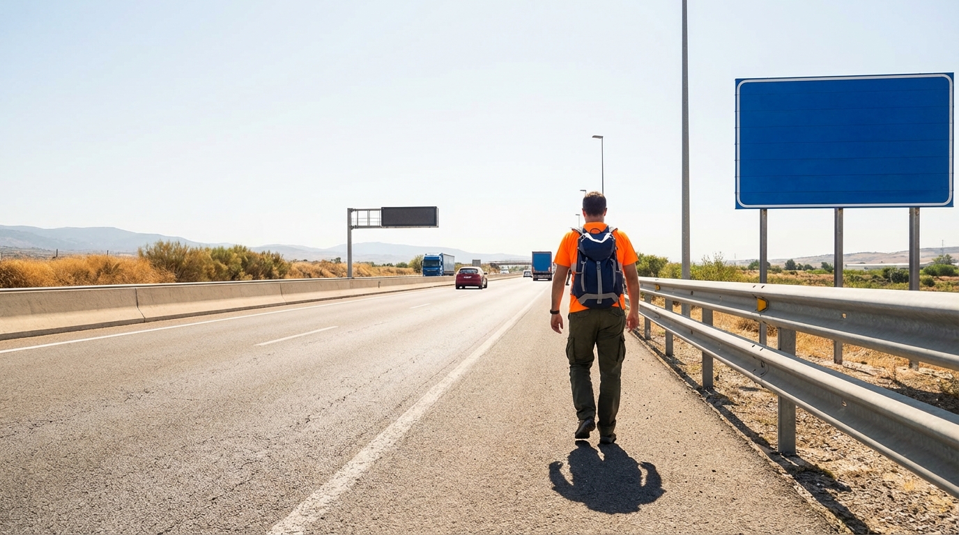 La circulación de peatones está prohibida...