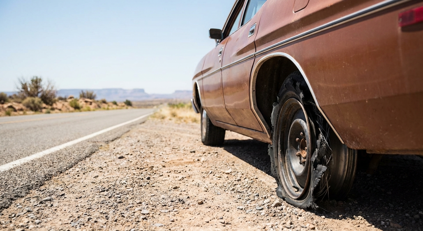 Ante un pinchazo repentino en una de las ruedas mientras el vehículo se encuentra en movimiento, el conductor deberá...