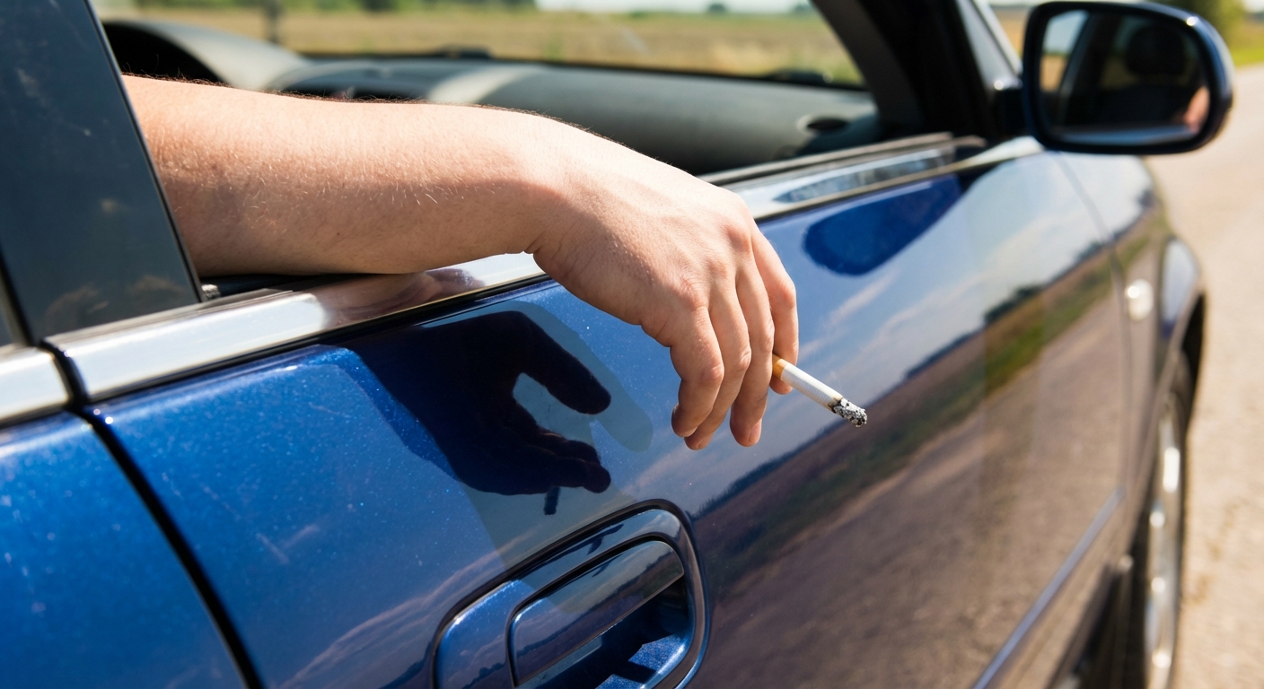¿Puede el hecho de fumar mientras se está al volante influir en la aparición de distracciones?