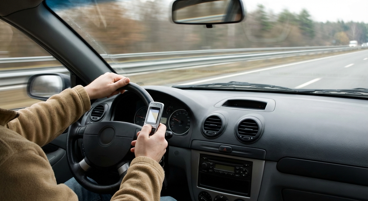 ¿Es peligroso mandar un mensaje con el teléfono móvil mientras se conduce?