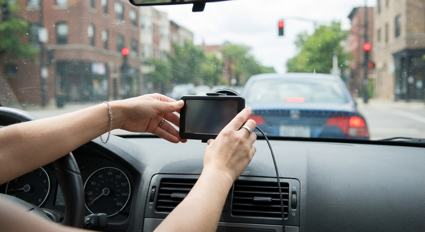 Al situar un dispositivo de navegación portátil en el interior del automóvil, este debe colocarse de modo que...