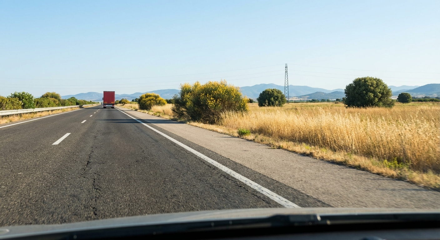 La parte de la vía destinada a la circulación de turismos es...