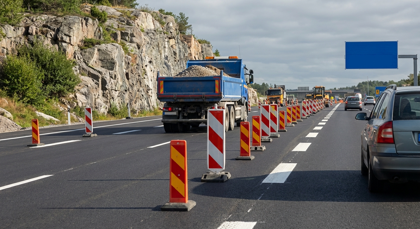 ¿Se puede atravesar la línea de conos para cambiar de carril?
