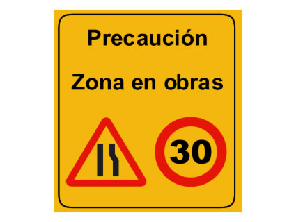 Un panel de color amarillo indica: