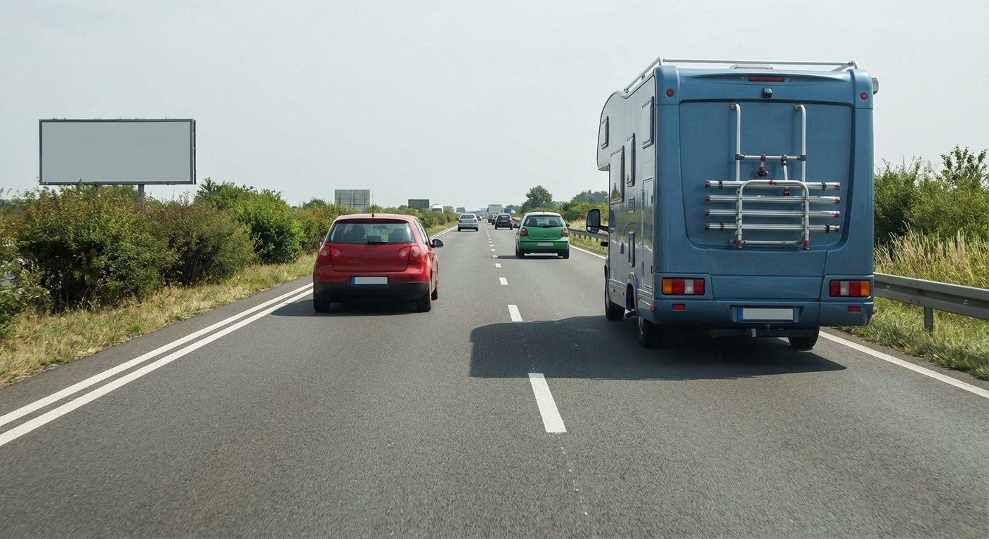 ¿Está permitido realizar un adelantamiento a una motocicleta que ya circula al límite de velocidad máxima establecida para una carretera con varios carriles en el mismo sentido de la marcha?