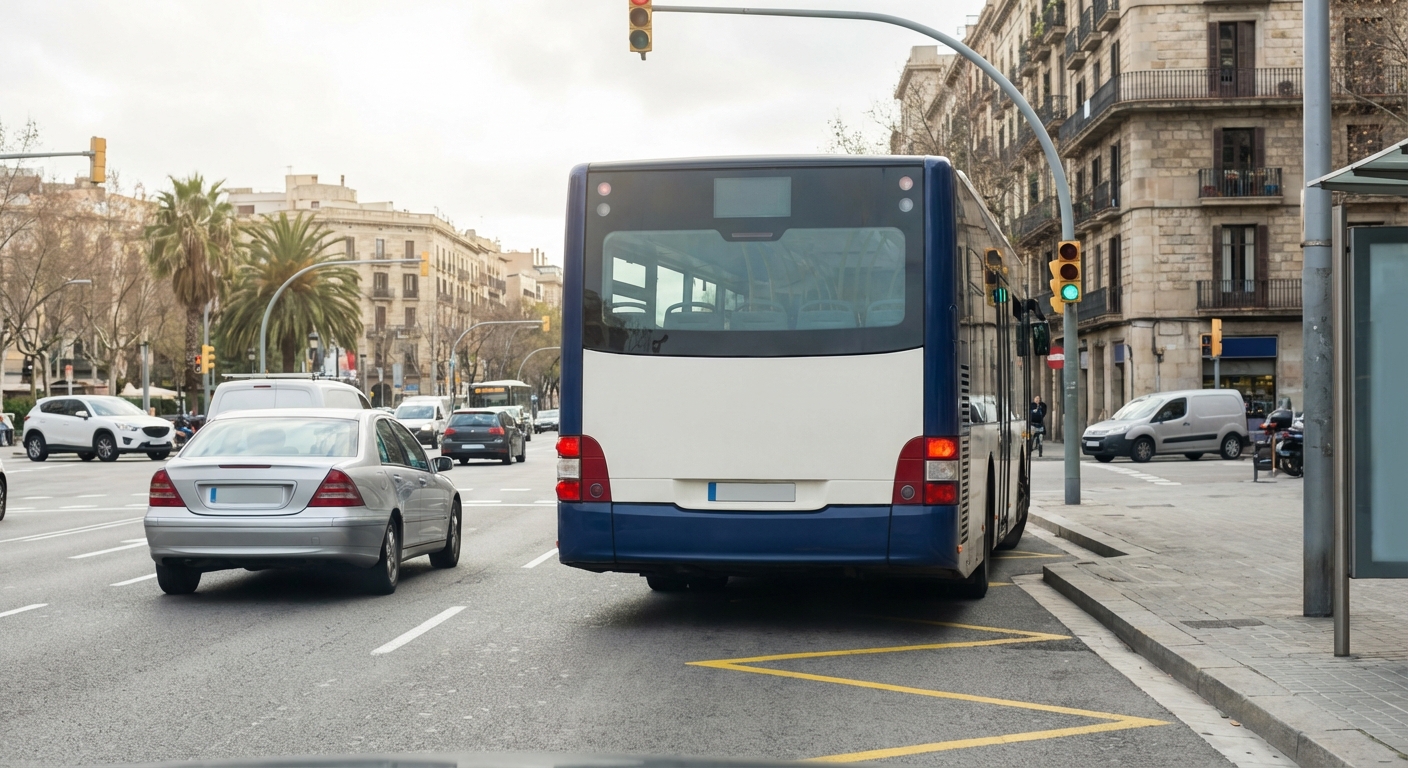 Al circular por poblado, ¿existe la obligación de facilitar la maniobra de incorporación a la circulación de un autobús que pretende salir de una parada señalizada?