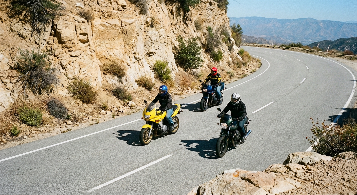 ¿Cuál es la separación lateral que debe mantener el conductor de una motocicleta respecto a otros vehículos cuando circula por vías en zona urbana?