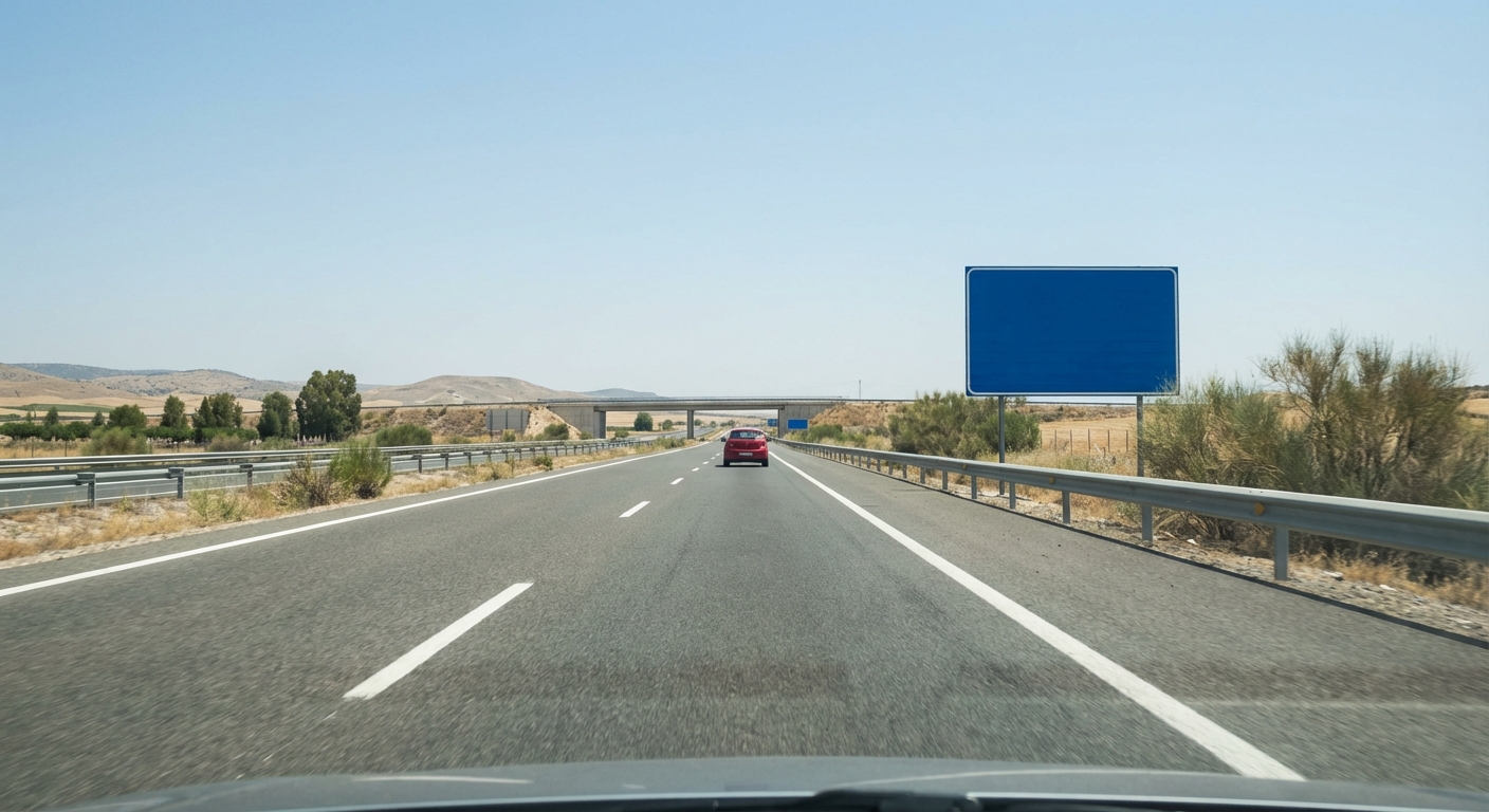 Por esta vía interurbana, ¿qué distancia de seguridad debe mantener con el vehículo que le precede?