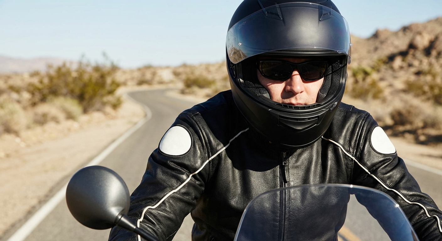 Un casco integral, como el de la fotografía, es un tipo de casco...