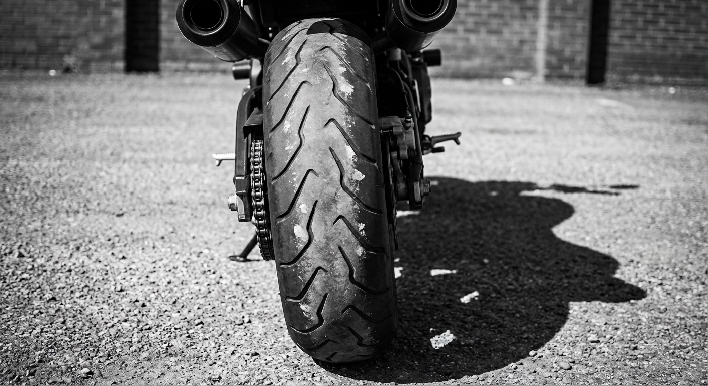 ¿Cuál es la razón por la que, habitualmente, el neumático posterior de una motocicleta presenta un desgaste más acentuado que el delantero?