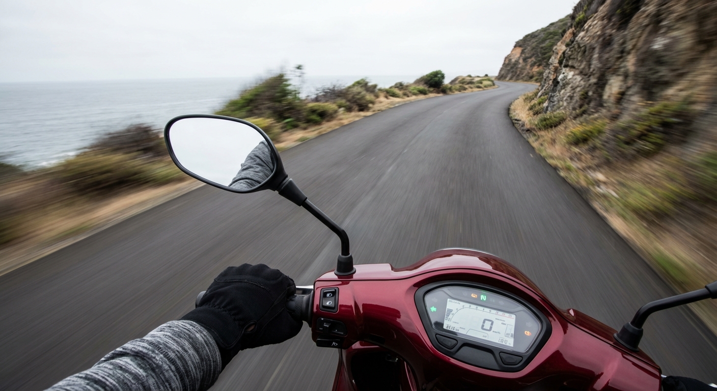 La orientación de los espejos retrovisores del ciclomotor debe comprobarse...