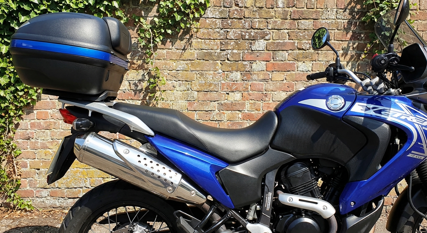 ¿Cuál es el límite máximo que puede sobresalir lateralmente la carga transportada en una motocicleta cuya anchura es inferior a un metro?