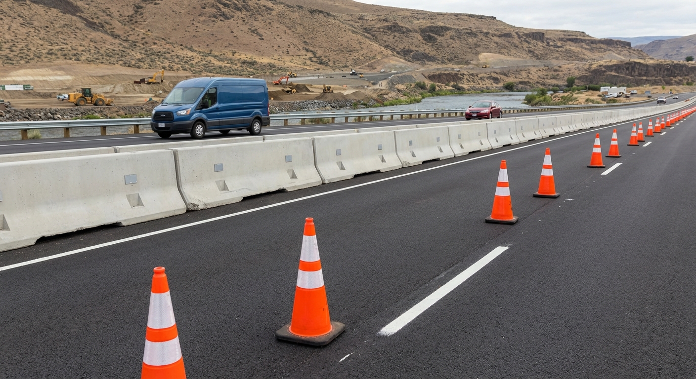 ¿A qué velocidad mínima se debe circular por un carril habilitado en sentido contrario al habitual por razones de fluidez si no existe una señalización específica que indique lo contrario?