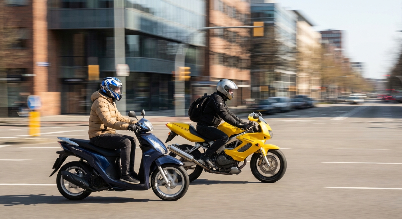 Si para rebasar a una motocicleta es preciso efectuar un desplazamiento lateral de importancia que no suponga la invasión del carril contiguo, ¿existe la obligación de señalizar dicha maniobra?