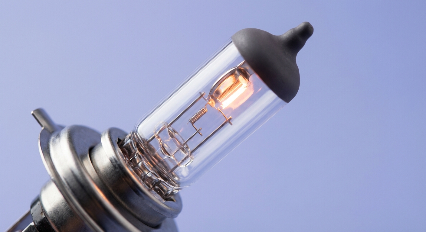 Si necesita cambiar una bombilla del tipo convencional, como la que aparece en la fotografía, de la luz de corto alcance deberá...