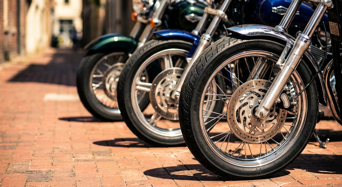 ¿Cuál es el mecanismo de frenado que se instala con mayor frecuencia en la rueda delantera de una motocicleta?