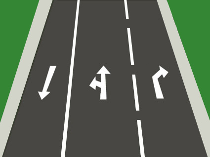 Si circula por el carril derecho, al llegar a la intersección...