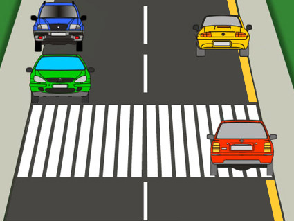 En esta vía, ¿qué vehículo está correctamente estacionado?