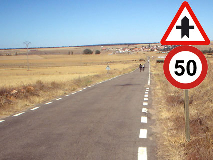 ¿Circulamos correctamente a 50 km/h en este caso?