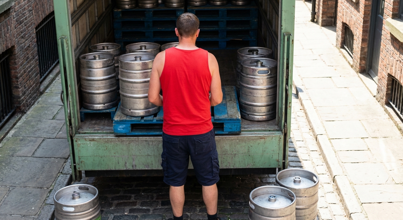 A la hora de descargar su camión y con objeto de evitar molestias a los demás usuarios, ¿podría depositar, momentáneamente, las mercancías en una zona peatonal?