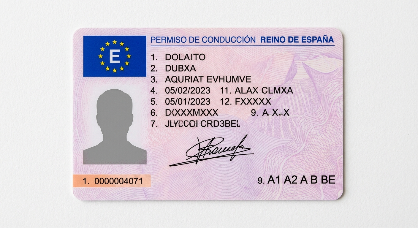 ¿Cuál es el periodo de vigencia del permiso de conducción de la clase A1 para un titular que lo obtiene con 18 años de edad?