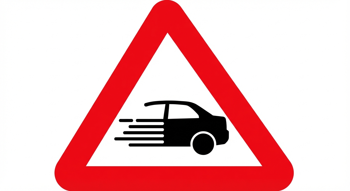 ¿Qué situación de riesgo comunica la presencia de esta señal vertical de advertencia?